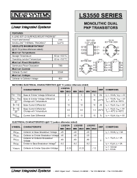 Datasheet LS3250B manufacturer Linear IS